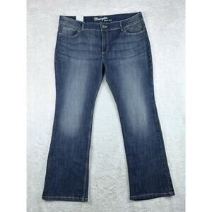 Wrangler Jeans Womens 19x32 Boot Cut Premium Denim Stretch Medium Wash 09MWZDO